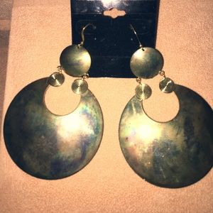 Gold Bohemian Disc Earrings